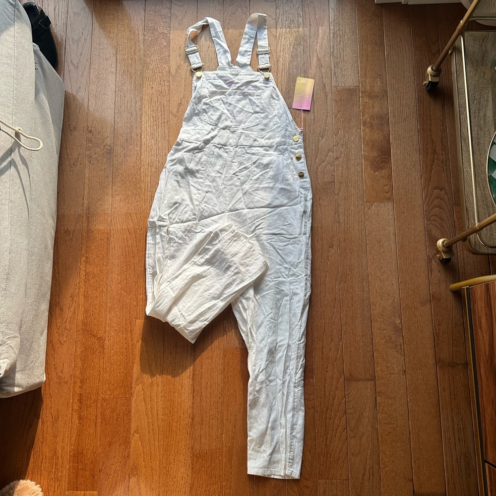 Target x Stoney Clover Brand New (NWT) Linen Blend Overall - White - Picture 5 of 10